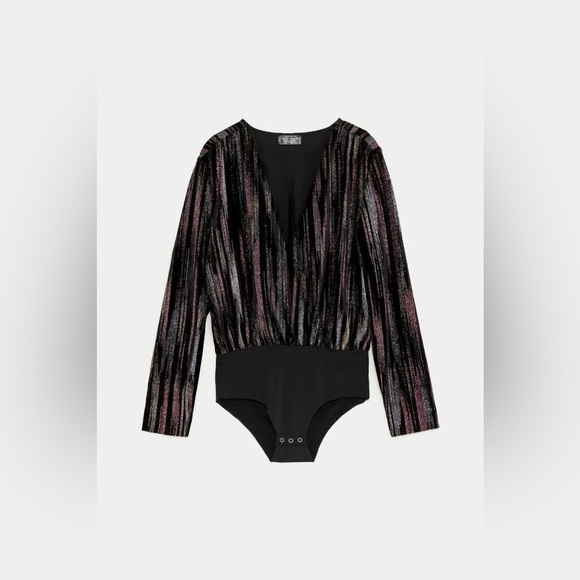 Zara Sparkly Velvet Bodysuit - Picture 4 of 10